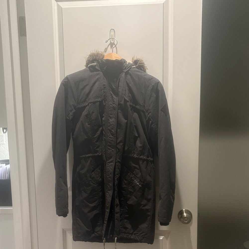 Eddie Bauer Dark Gray Hooded Parka
